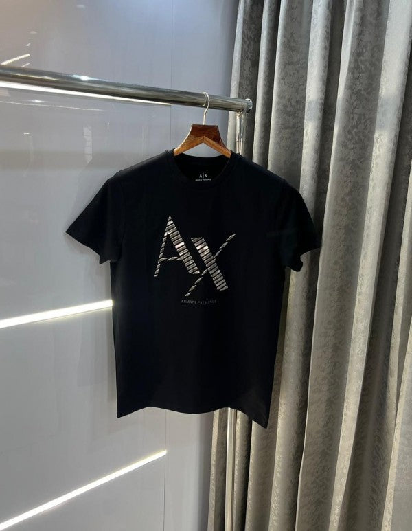 Armani Exchange Black Logo Print Imported T-Shirt