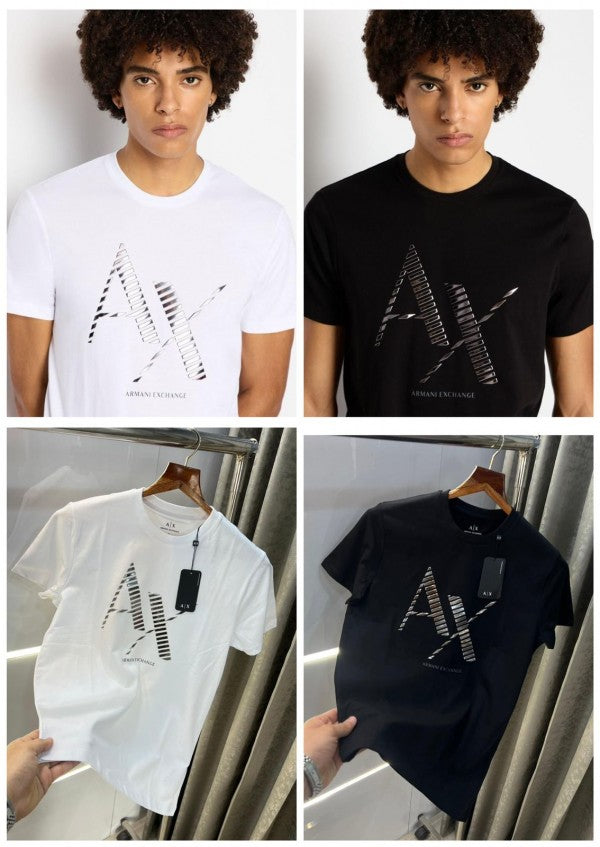 Armani Exchange Black Logo Print Imported T-Shirt