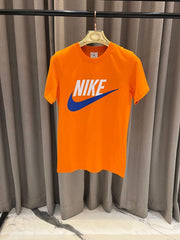 Nike Middle Brand Print Round Neck T-shirt Orange