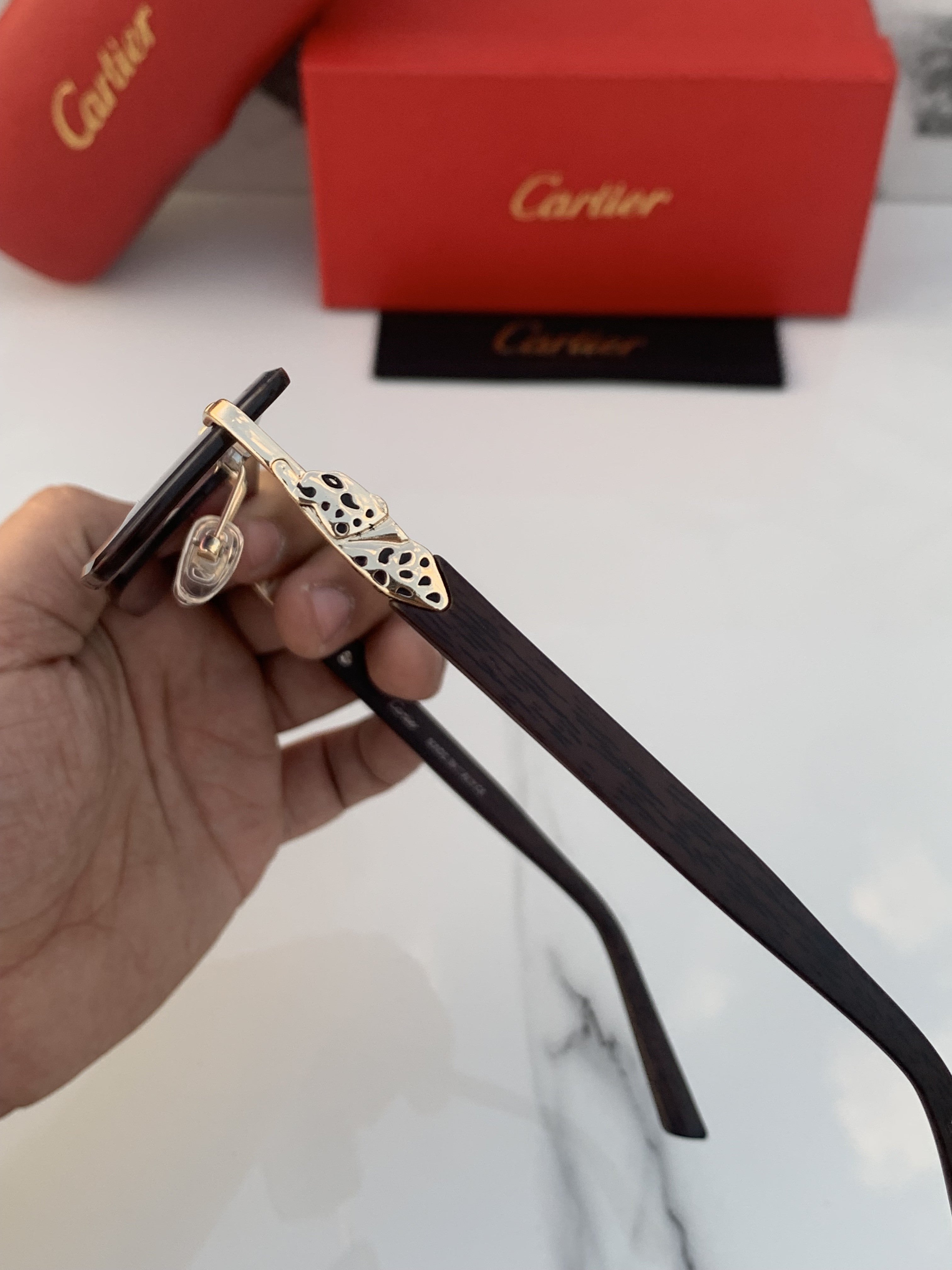 CARTIER FRAMELESS 641 GOLD BLACK