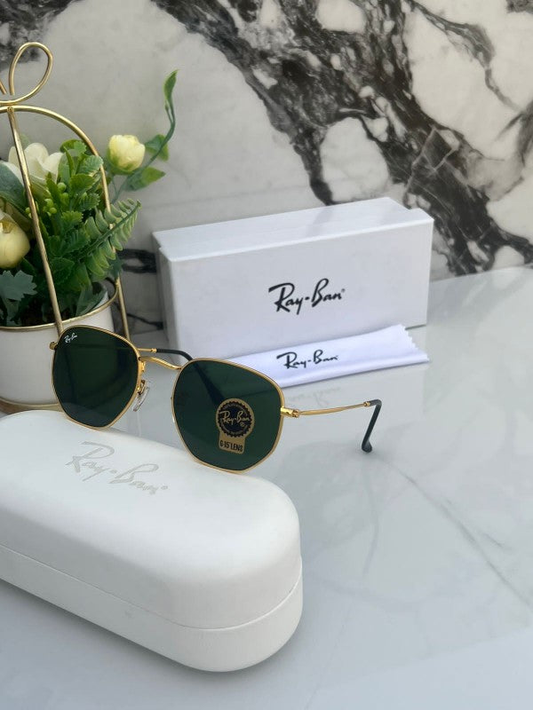 RAYBAN HEXAGONAL GOLD GREEN 3548