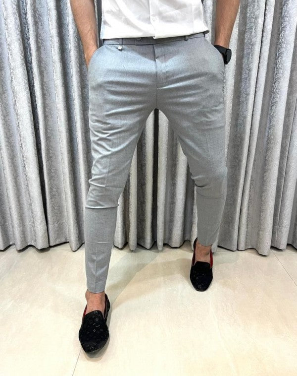 Armani Belt Strech Grey Imported Premium Trouser