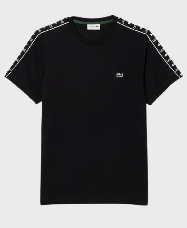 LACOSTE PREMIUM ROUND NECK T-SHIRT BLACK