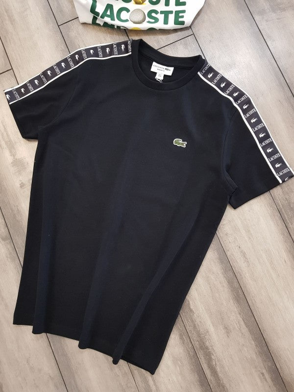 LACOSTE PREMIUM ROUND NECK T-SHIRT BLACK