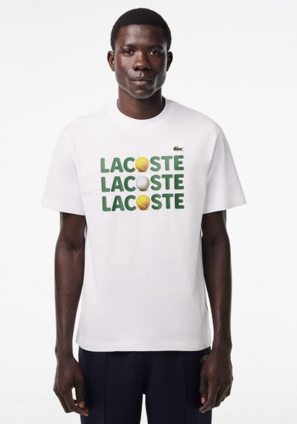 LACOSTE PREMIUM ROUND NECK T-SHIRT WHITE