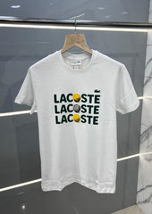 LACOSTE PREMIUM ROUND NECK T-SHIRT WHITE