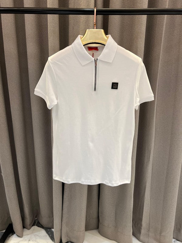 HUGO BOSS CHEST LOGO POLO T-SHIRT WHITE