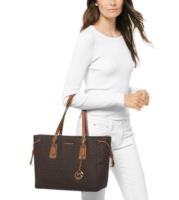 Michael Kors MK Voyager Tote Bag With Dust Bag Brown 181 Lebrougesind