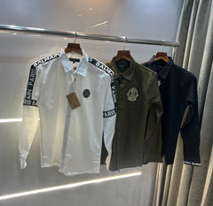 Balmain Paris Olive Green Designer Premium Shirt