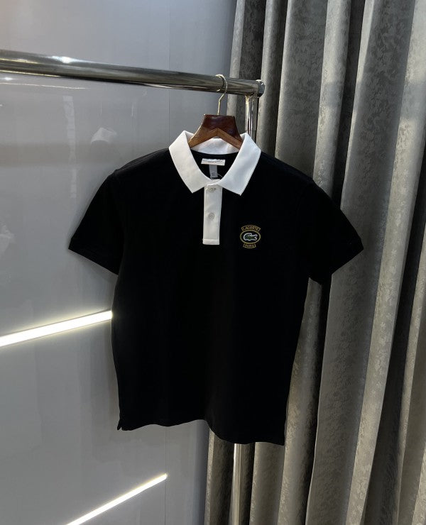 Lacoste Black Embroidery Logo Classic Polo T-Shirt