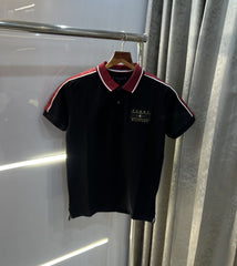 Tommy Hilfiger Black Embroidery Logo Premium Classic Polo T-Shirt