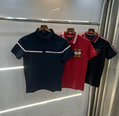 Tommy Hilfiger Red Embroidery Logo Premium Classic Polo T-Shirt