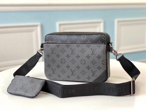 Louis Vuitton LV M69443 Virgil Abloh Trio Messenger Multi Crossbody Bag With OG Box & Dust Bag (Grey 581)