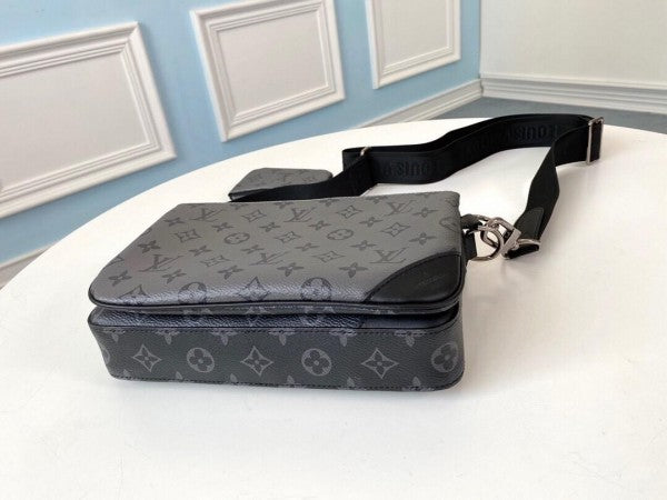 Louis Vuitton LV M69443 Virgil Abloh Trio Messenger Multi Crossbody Bag With OG Box & Dust Bag (Grey 581)