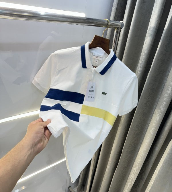 Lacoste White Embroidery Logo Classic Polo T-Shirt