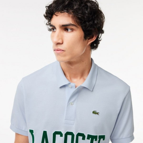 Lacoste Sky Blue Logo Print Classic Polo T-Shirt