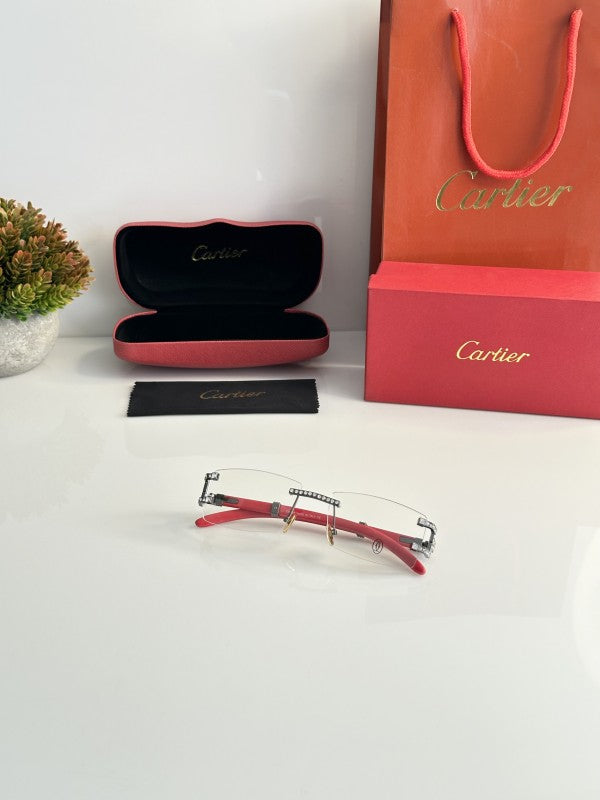 CARTIER 0711 GUN RED FRAME