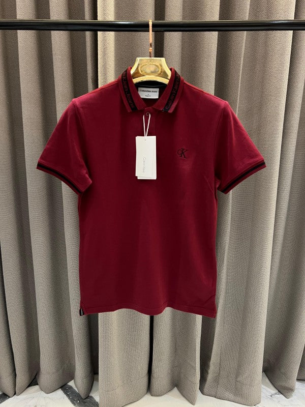 Calvin Klein Polo T-shirt Maroon