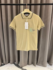 Calvin Klein Chest Logo Embossed Print Polo Sand Brown