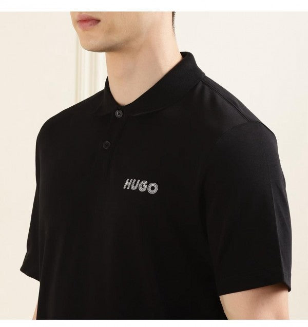 Hugo Bos s Black Embroidery Logo Premium Classic Polo T-Shirt