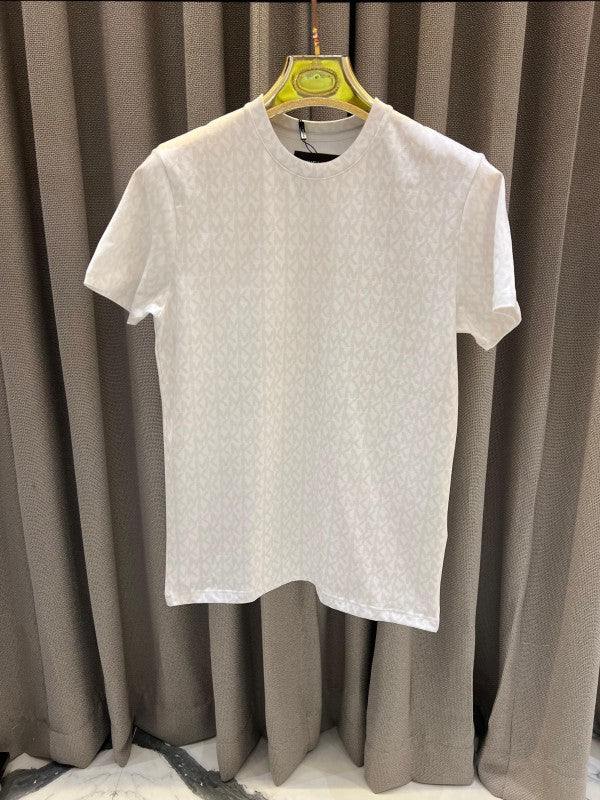 Michael Kors Full Monogram Round Neck T-shirt White