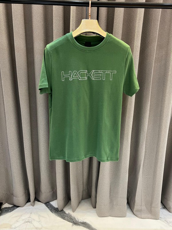 Hacket Middle Brand Print Round Neck T-shirt Green