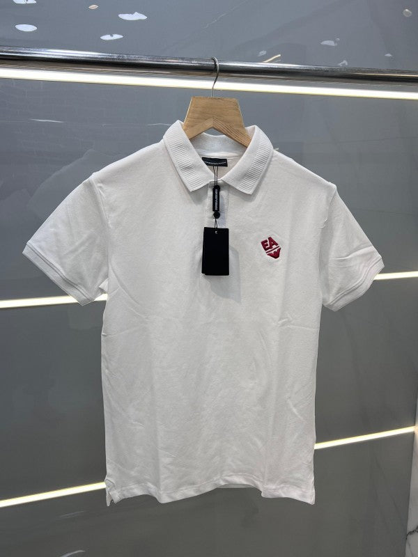 EMPORIO ARMANI PREMIUM POLO T-SHIRT WHITE (405)