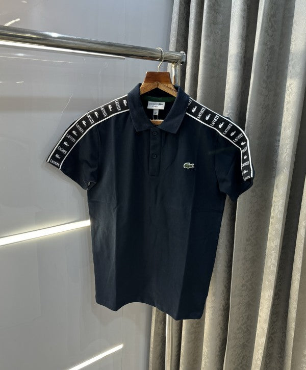 Lacoste Navy Blue Premium Embroidery Logo Classic Polo T-Shirt