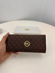 Michael Kors MK Long Wallet With OG Box (Brown 780)