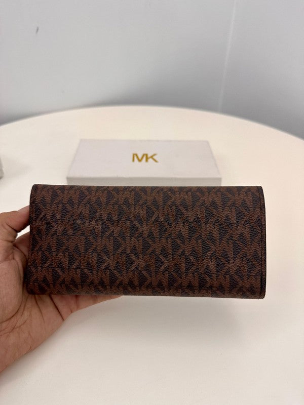 Michael Kors MK Long Wallet With OG Box (Brown 780)