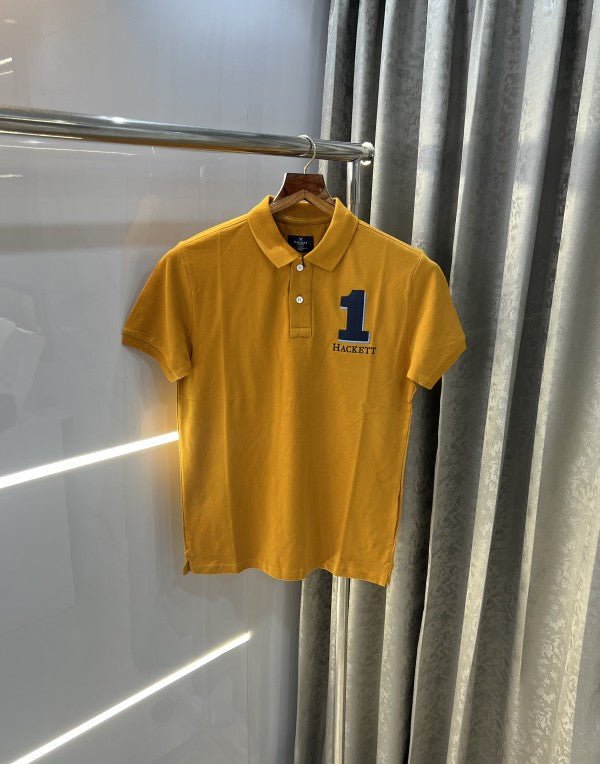 Hacket Aston Martin Mustard Premium Polo T-Shirt