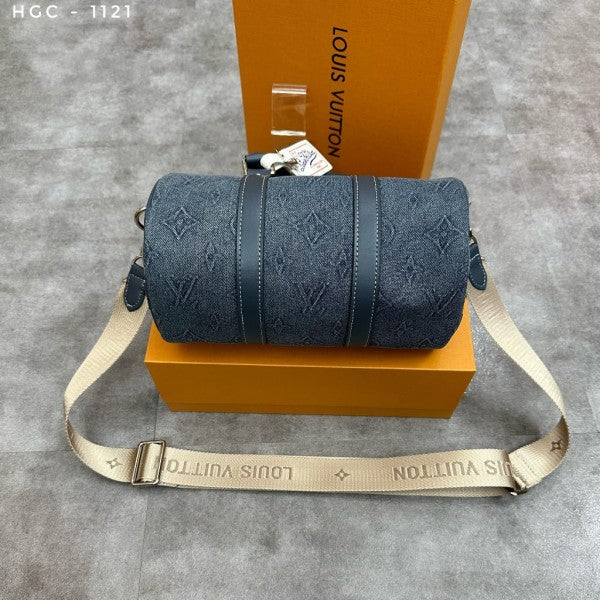 Louis Vuitton LV M46249 Keepall Bandouliere Monogram Speedy With OG Magnetic Box & Dust Bag (Denim 641)