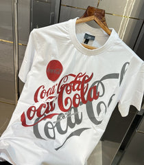 HM White Coco Cola Edition Premium Oversized T-Shirt