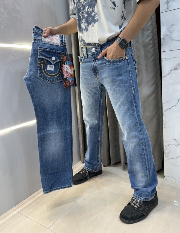 True Religion Sky Blue Imported Premium Boot Cut Denim