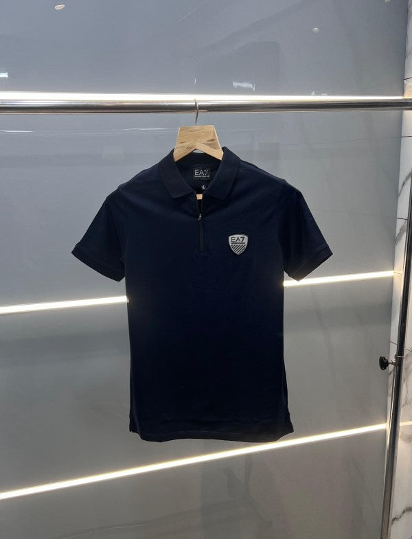 EMPORIO ARMANI PREMIUM POLO T-SHIRT NAVY BLUE (397)