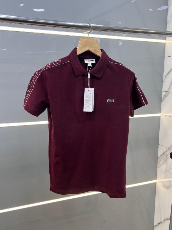 Lacoste Brand Lacoste Maroon Polo Shirt LACOSTE PREMIUM POLO T