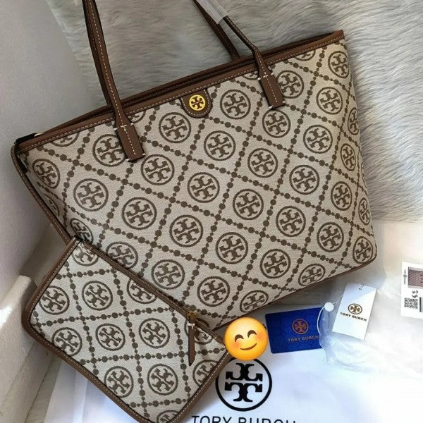 Louis Vuitton LV Dauphine Combo Monogram Bag With OG Box & Pouch & Mini Lipstick Bag (Brown 672)