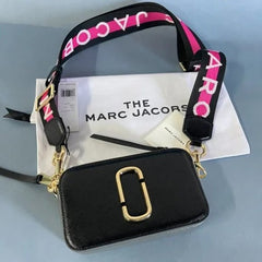 MARC JACOBS Snapshot Crossbody Bag With 2 Belts OG Box & Dust Bag (Black - 150)