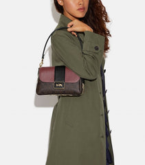Coach Grace Shoulder Bag In Signature Canvas With OG Box & Dust Bag (Maroon)