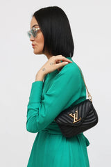 Louis Vuitton LV Multi Pochette Wave With OG Magnetic Box Dust Bag & Extra Shoulder Strap (Black - 351)