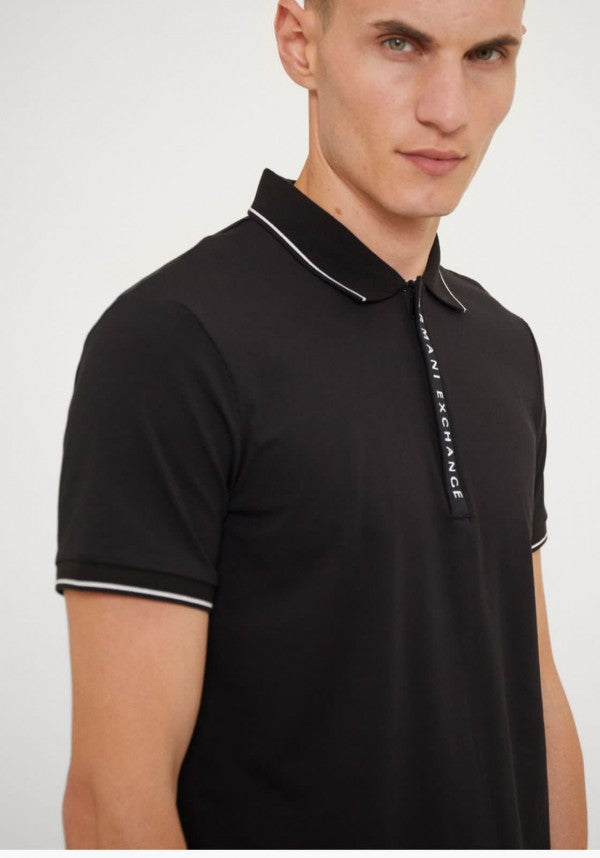 ARMANI EXCHANGE PREMIUM IMPORTED POLO BLACK (463)