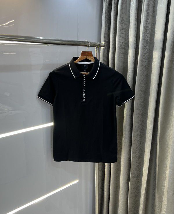 ARMANI EXCHANGE PREMIUM IMPORTED POLO BLACK (463)