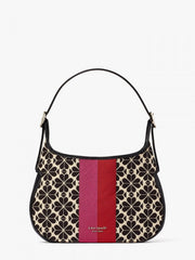 Kate Spade New York Flower Stripe Shoulder Bag in Jacquard With OG Box & Dust Bag (Multi 9008)