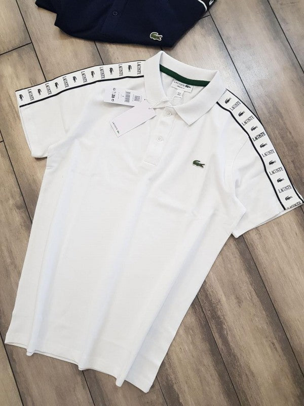 LACOSTE PREMIUM IMPORTED POLO T-SHIRT WHITE