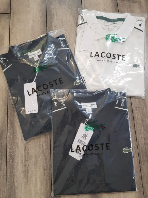 LACOSTE PREMIUM IMPORTED POLO T-SHIRT WHITE