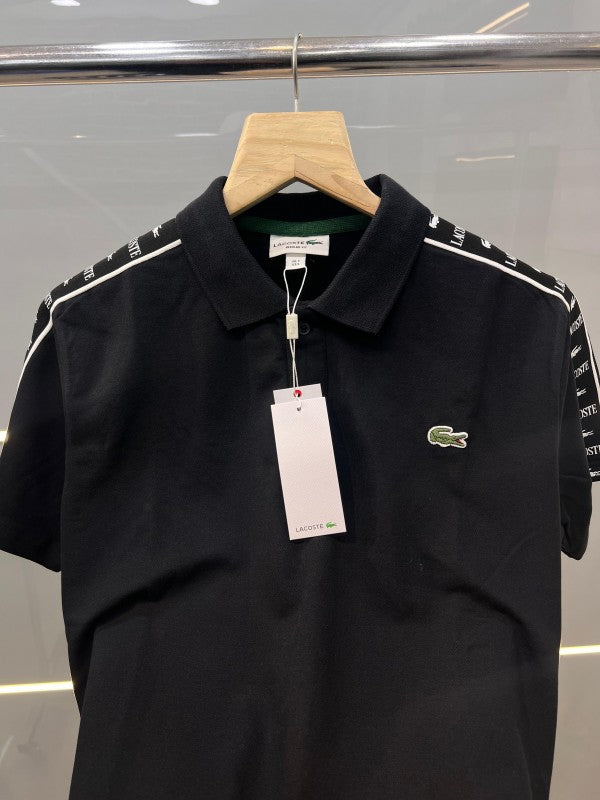 LACOSTE PREMIUM IMPORTED POLO T-SHIRT BLACK