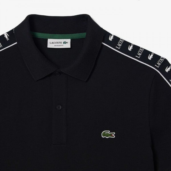 LACOSTE PREMIUM IMPORTED POLO T-SHIRT BLACK