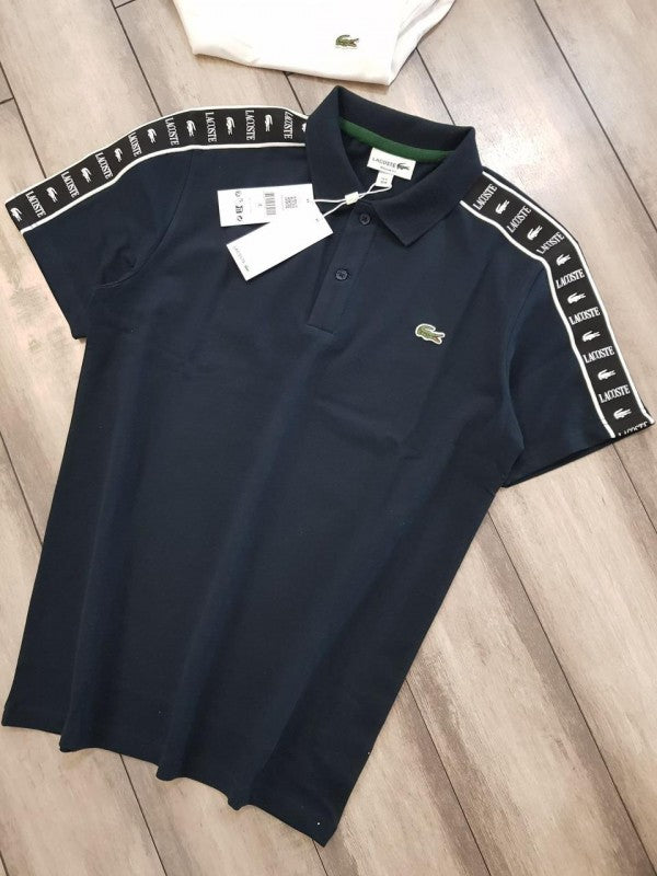 LACOSTE PREMIUM IMPORTED POLO T-SHIRT NAVY BLUE