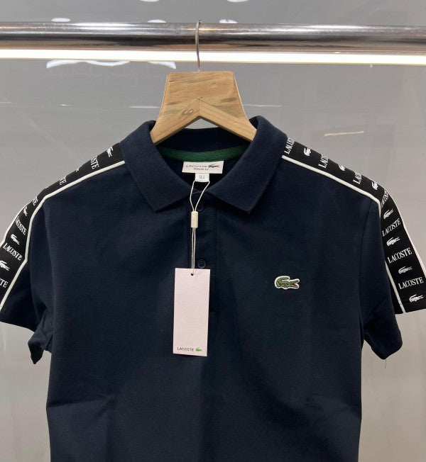 LACOSTE PREMIUM IMPORTED POLO T-SHIRT NAVY BLUE