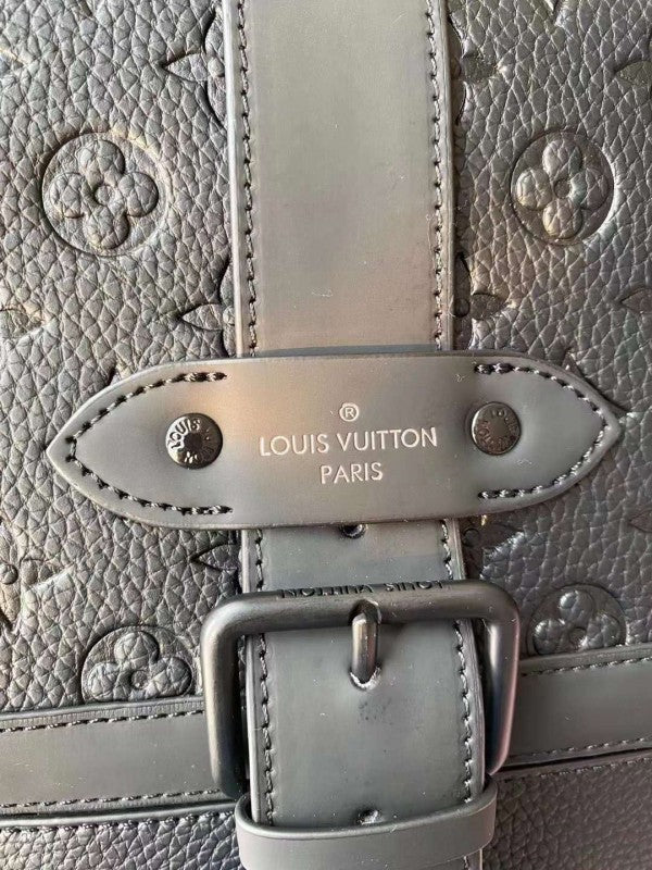 Louis Vuitton LV Saumur Messenger Monogram Eclipse With Dust Bag (Embossed Black - 421)